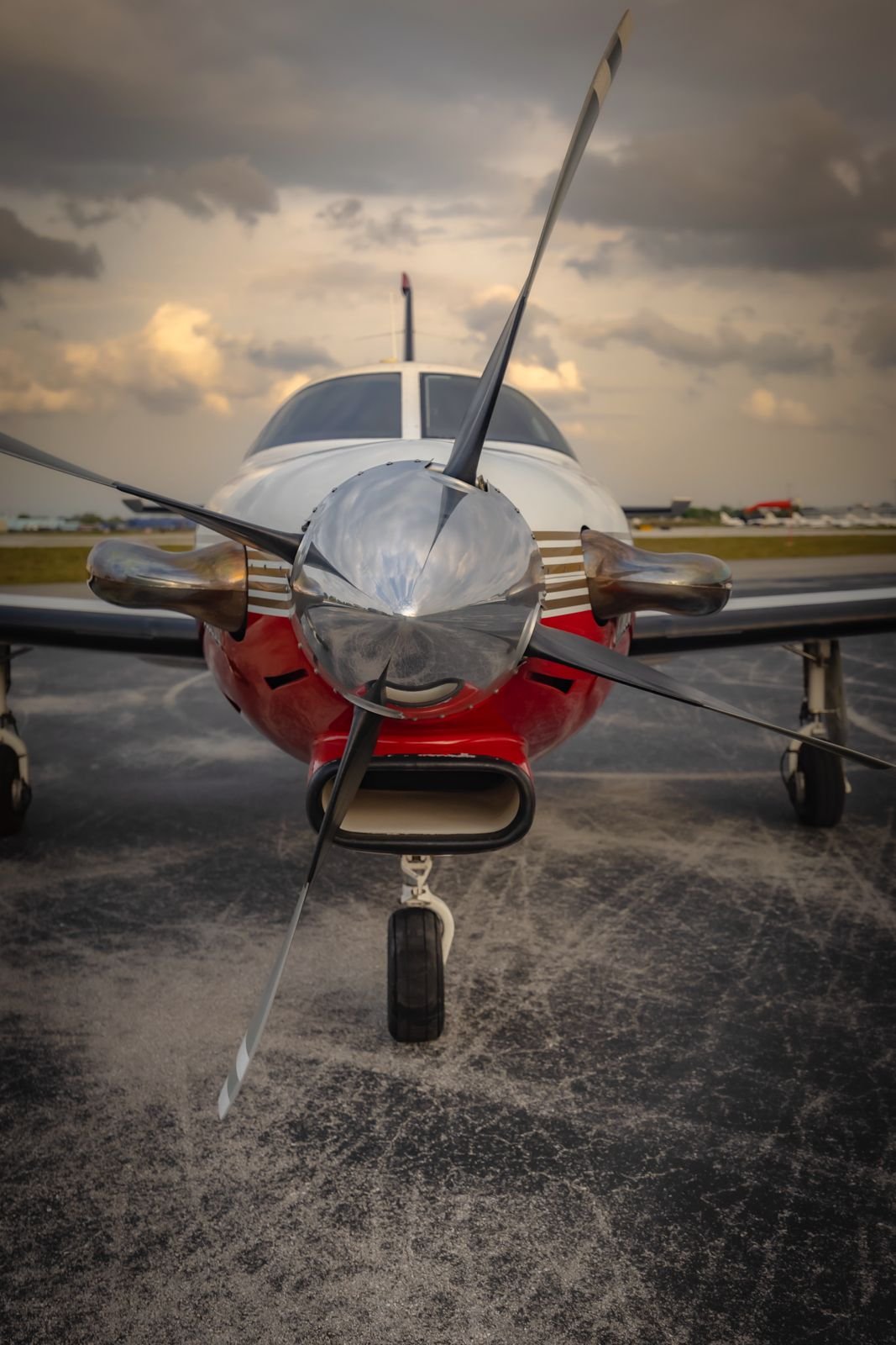 Hélice Hartzell vista frontal do Piper JetPROP